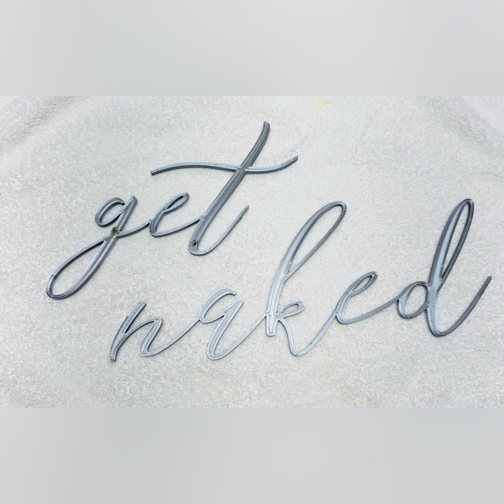Silver Script Wall Decor